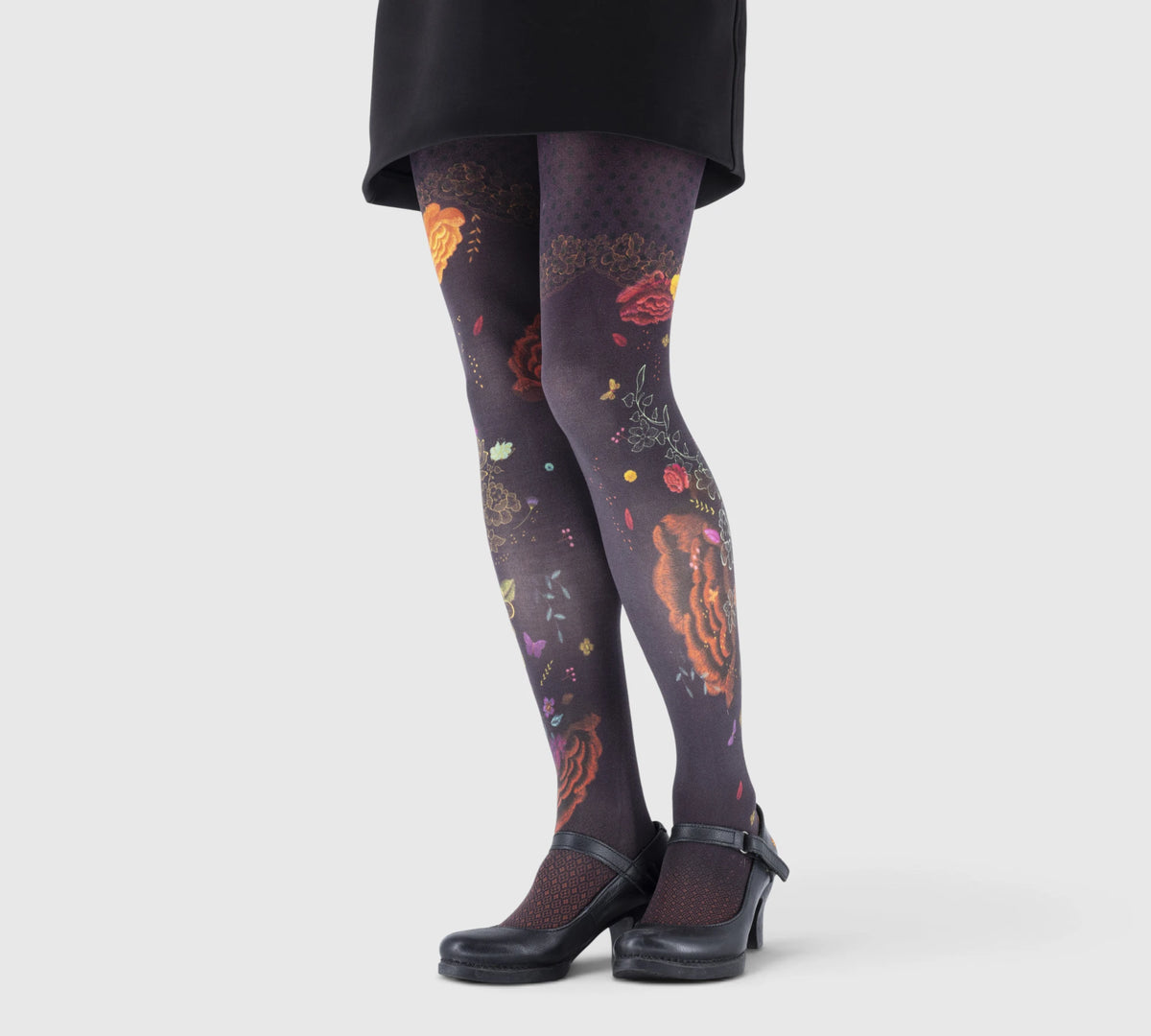 Collants fantaisie femme Bloom à motif floral coloré