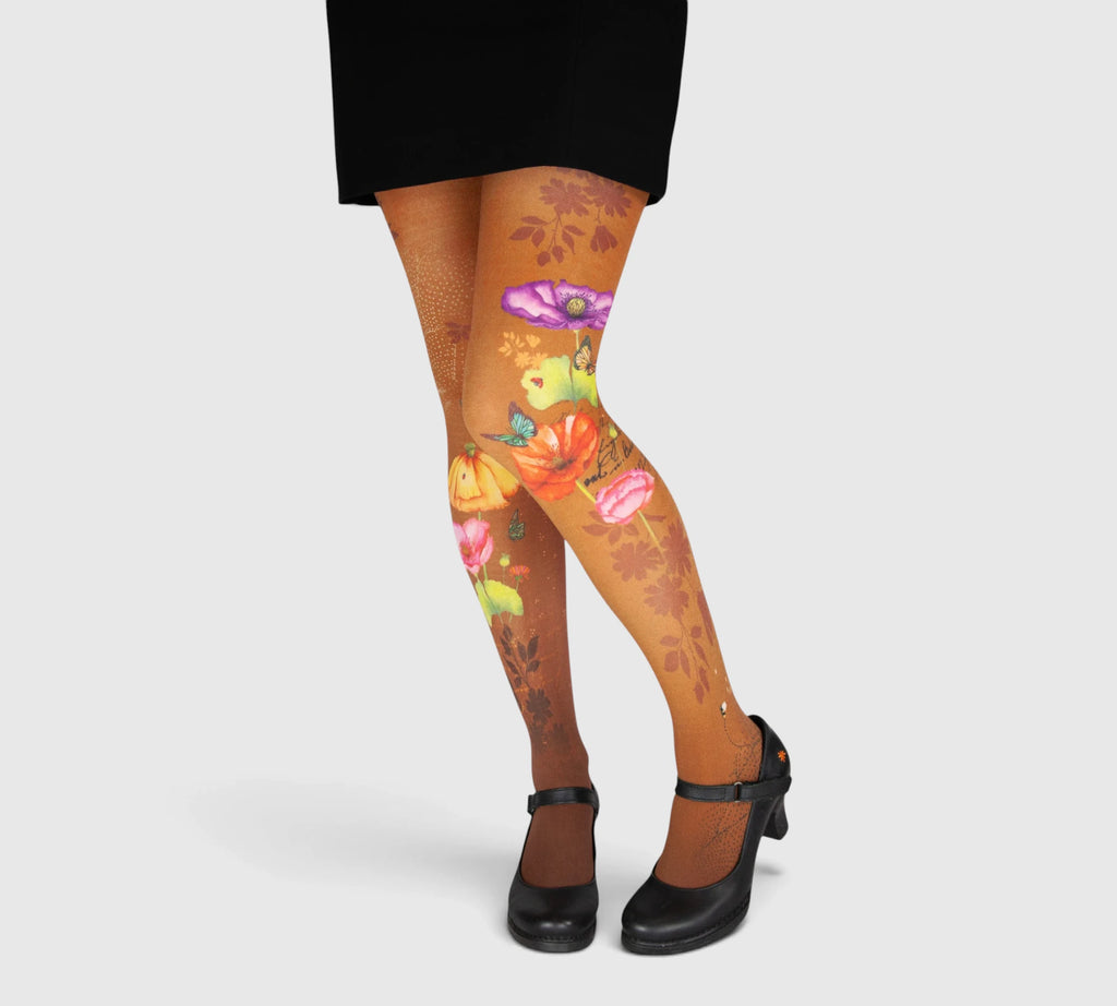 Collants rigolos fantaisie bucolique