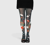 Collants noirs fantaisie carrousel