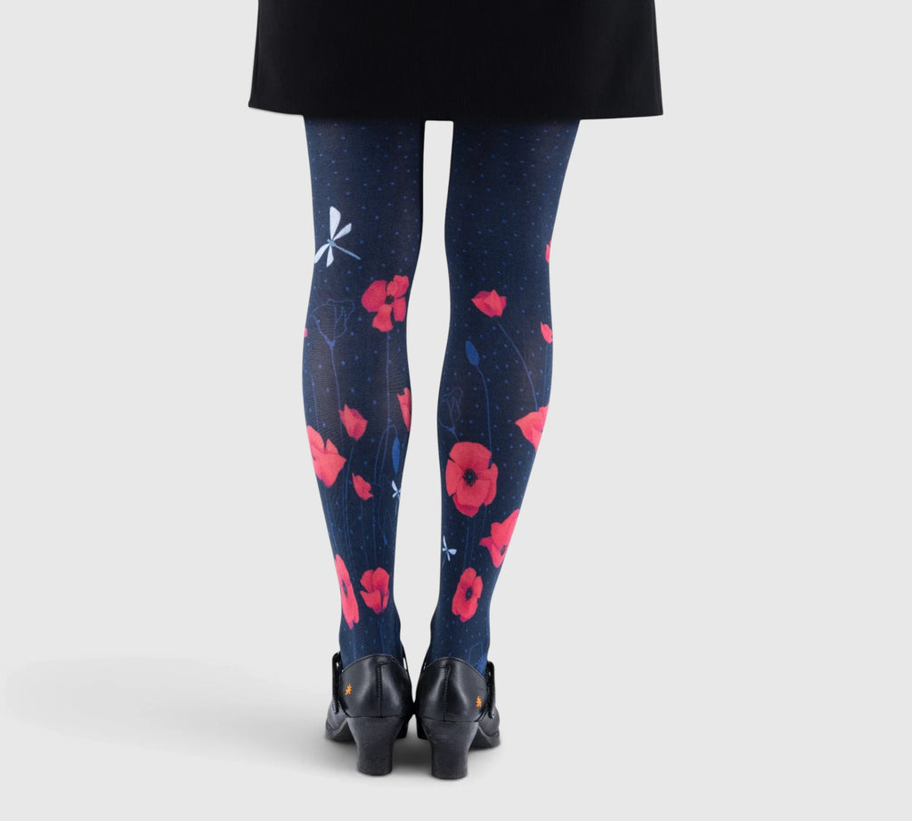 Collants imprimés femme – Modèle Poppy résistant et chic