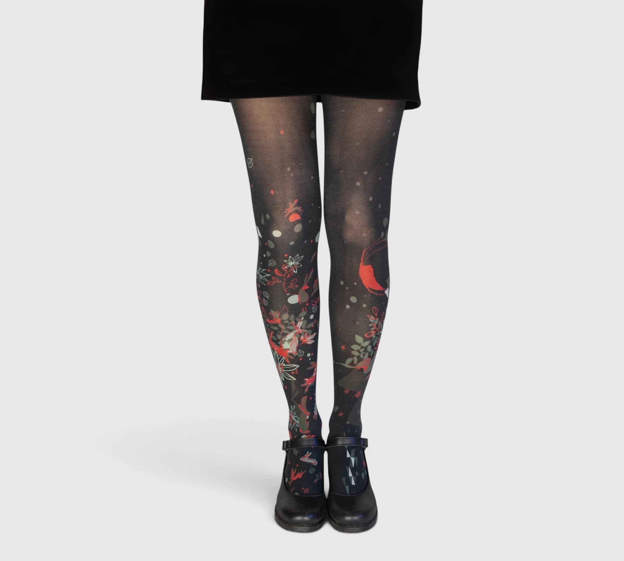 Collants noirs fantaisie pour femme turtle
