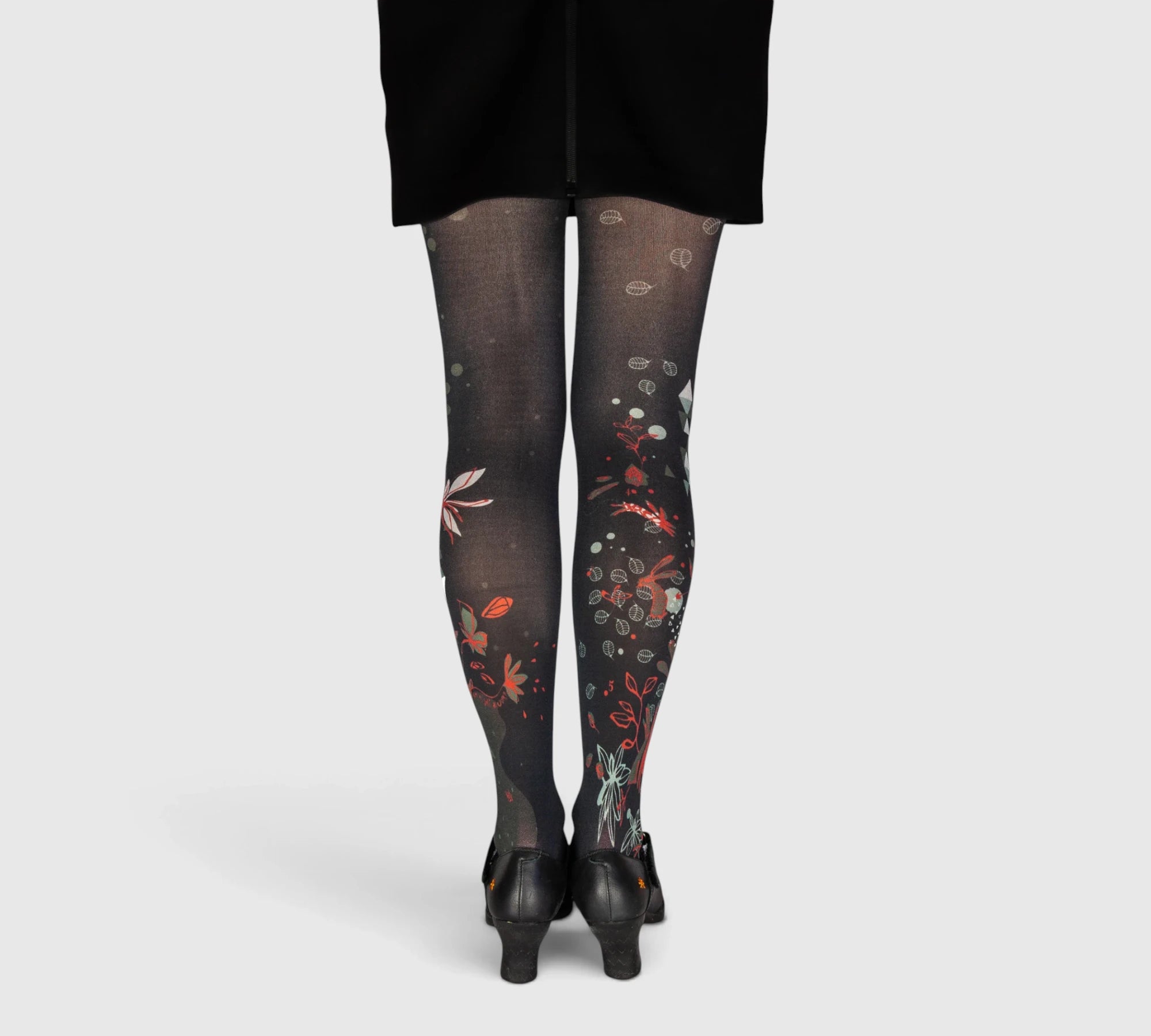 Collants noirs fantaisie pour femme turtle