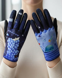 Gants Femme aux Motifs Marins | Élégance Fantaisie
