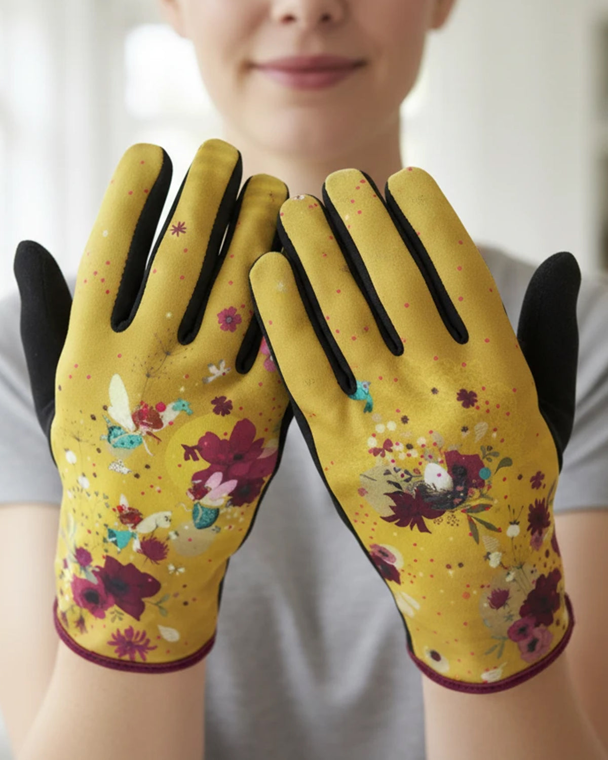 Gants fantaisie jaunes fairy