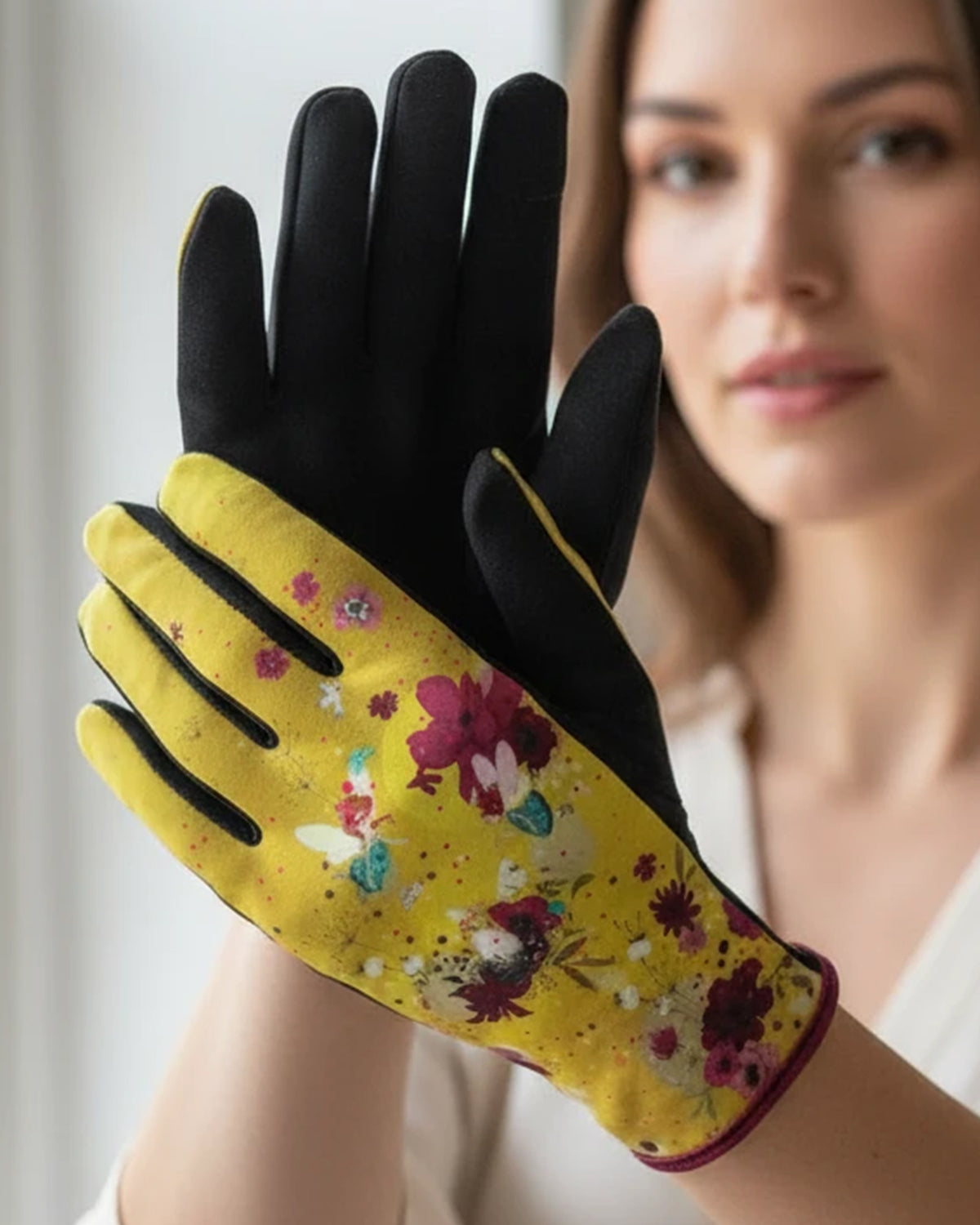 Gants fantaisie jaunes fairy