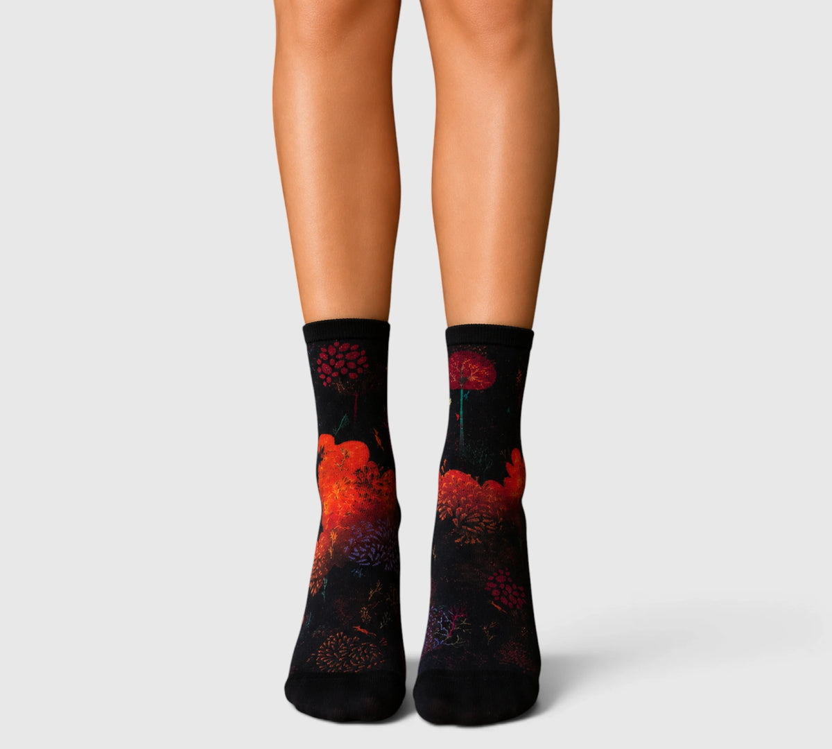 Chaussettes fantaisie femme automne en bambou doux