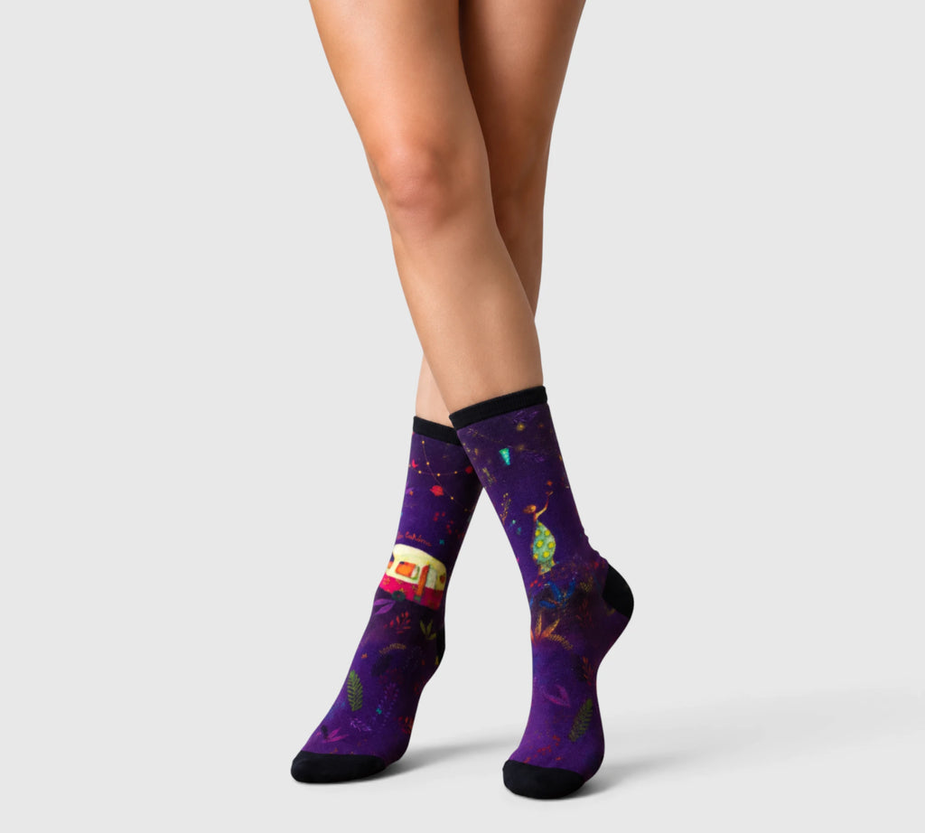 Chaussettes fantaisie femme bohème - confort & originalité