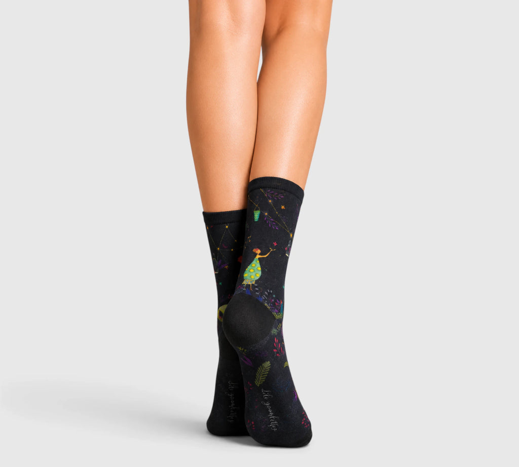 Chaussettes fantaisie femme bambou Bohème – Confort & style
