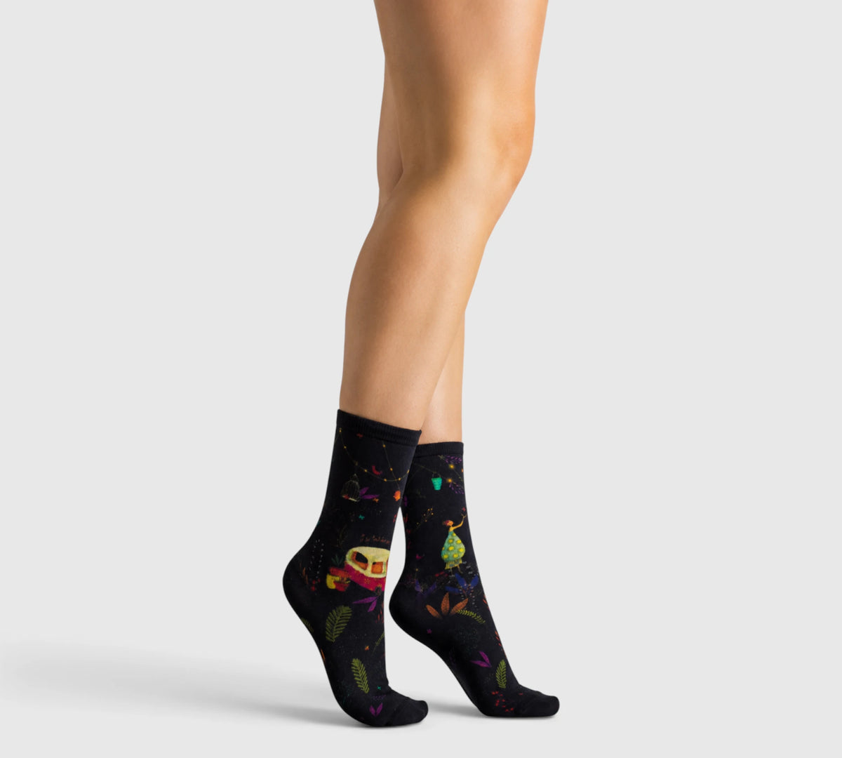 Chaussettes fantaisie femme bambou Bohème – Confort & style