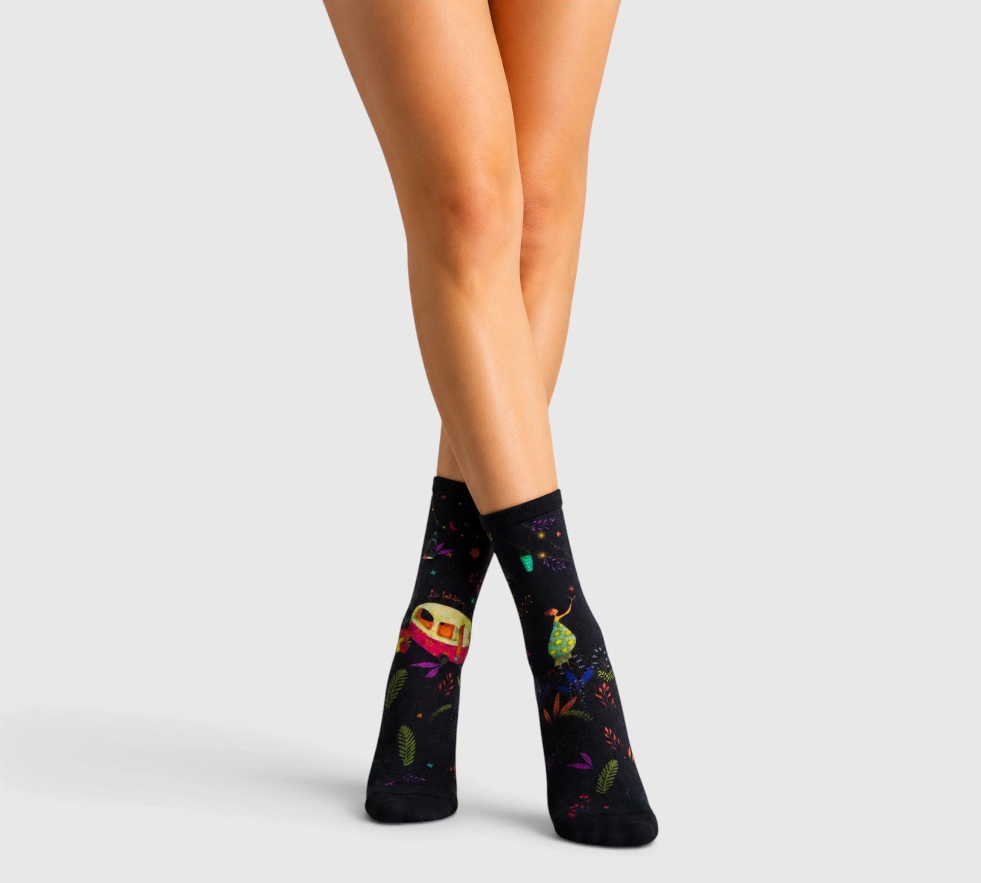 Chaussettes fantaisie femme bambou Bohème – Confort & style
