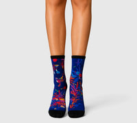 Chaussettes fantaisie femme bambou – design colibri