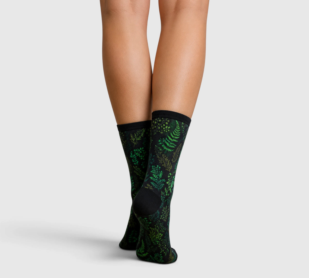 Chaussettes fantaisie femme bambou fougères
