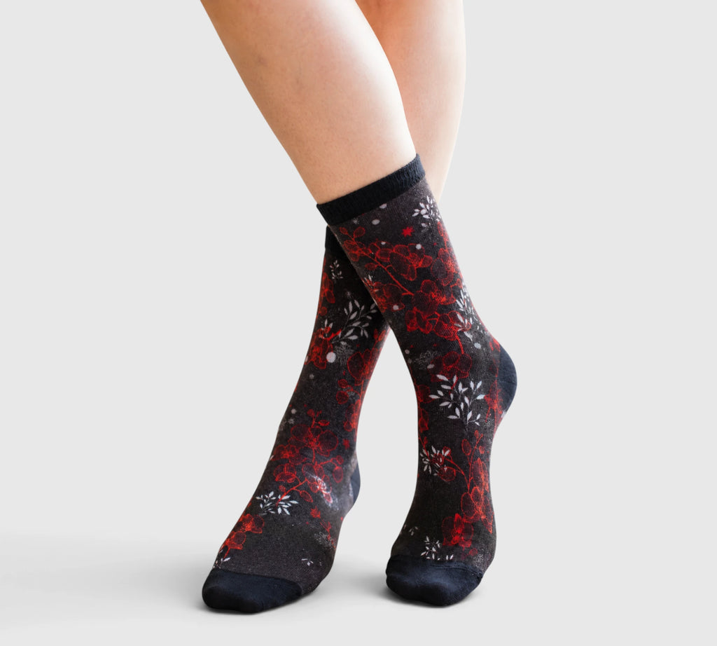 CHAUSSETTES BAMBOU ORCHIDEES