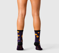 Chaussettes fantaisie coquelicots jaunes en bambou – Femme