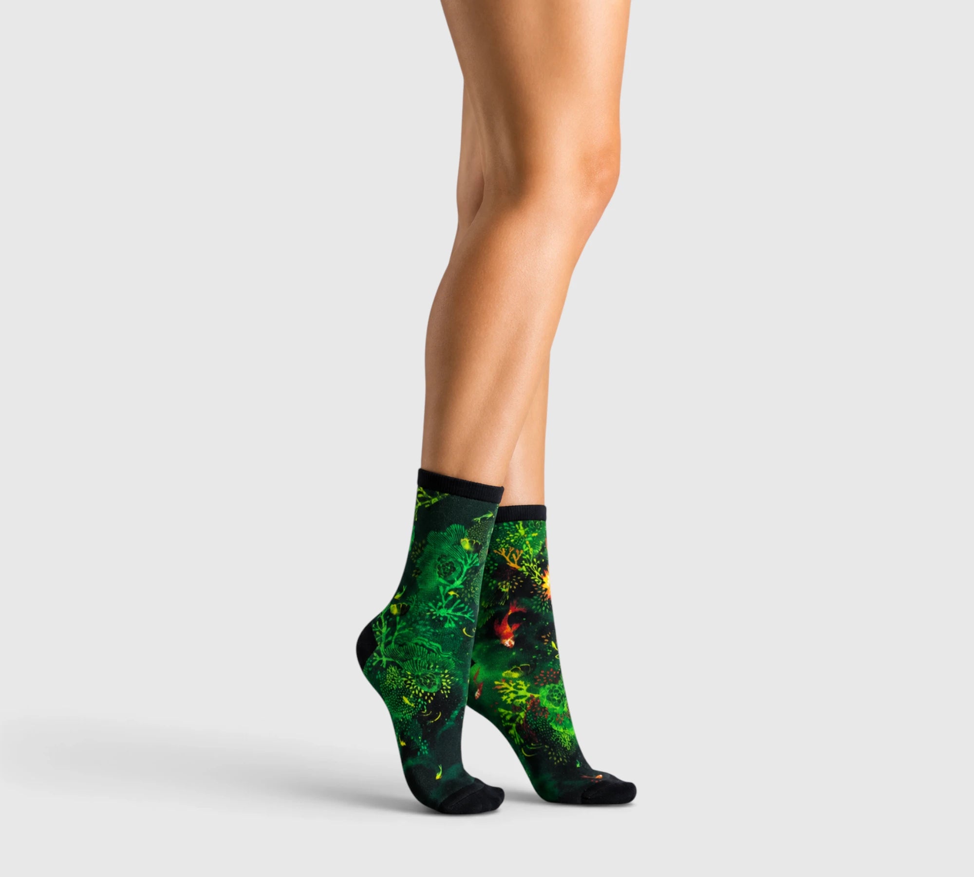 Chaussettes fantaisie femme bambou motif zen coloré