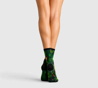 Chaussettes fantaisie femme bambou motif zen coloré