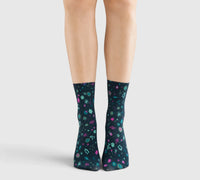 Chaussettes fantaisie : design floral délicat