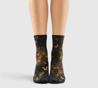 Chaussettes courtes fantaisie libellules automnales