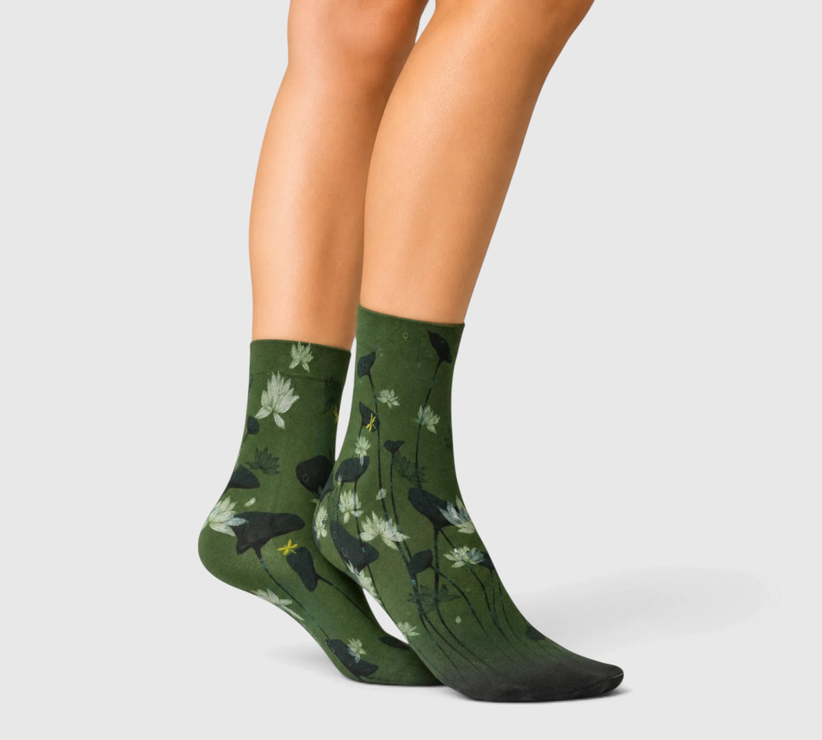 Socquettes Femme Motif Lotus Japonais