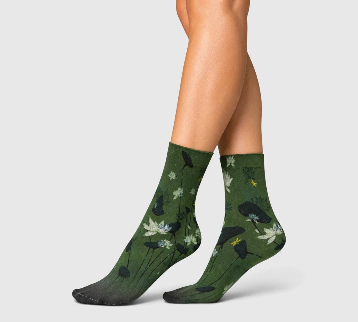 Socquettes Femme Motif Lotus Japonais