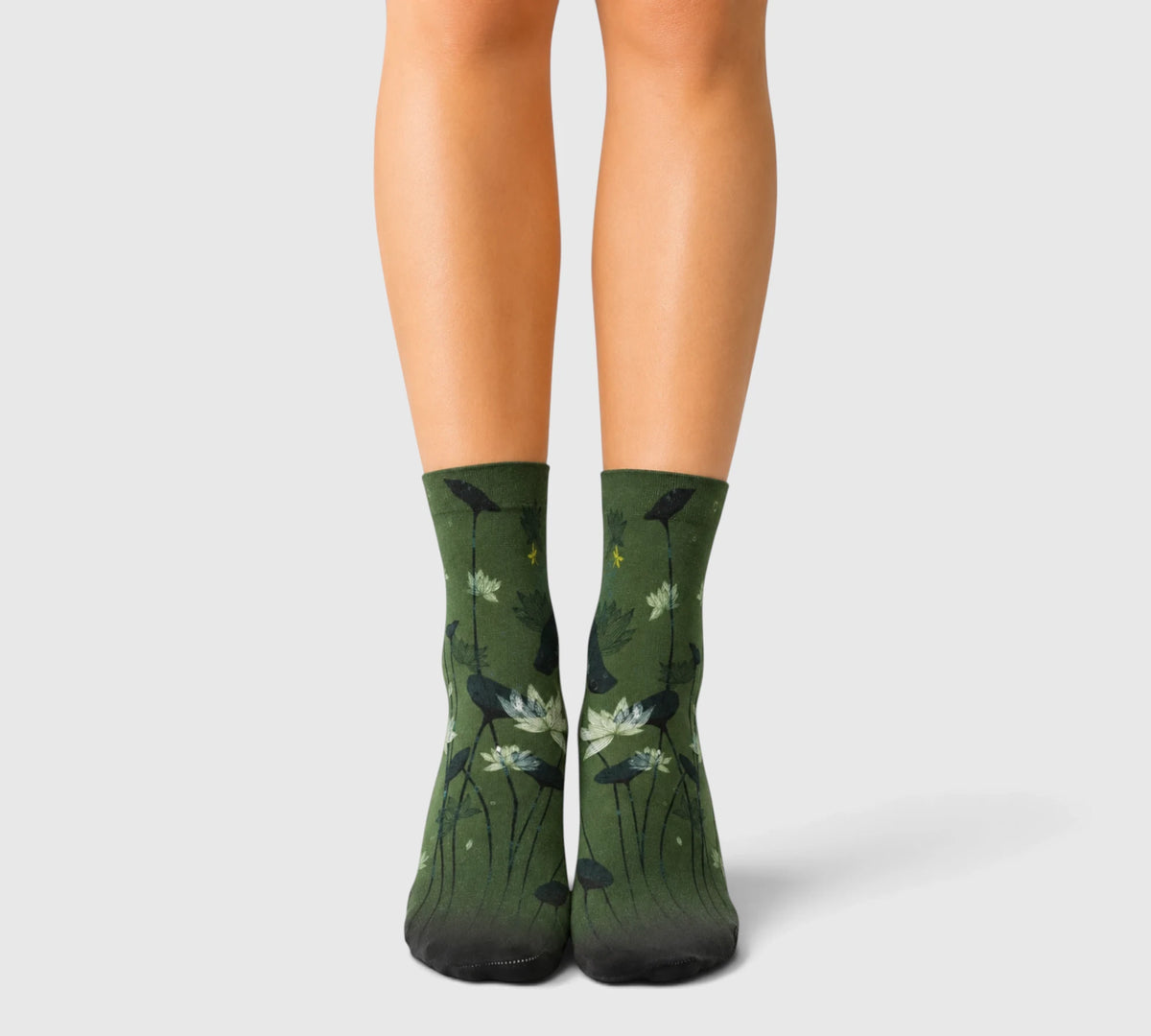 Socquettes Femme Motif Lotus Japonais