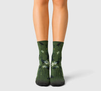 Socquettes Femme Motif Lotus Japonais