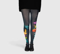 Collants noirs rigolos fantaisie buccolique