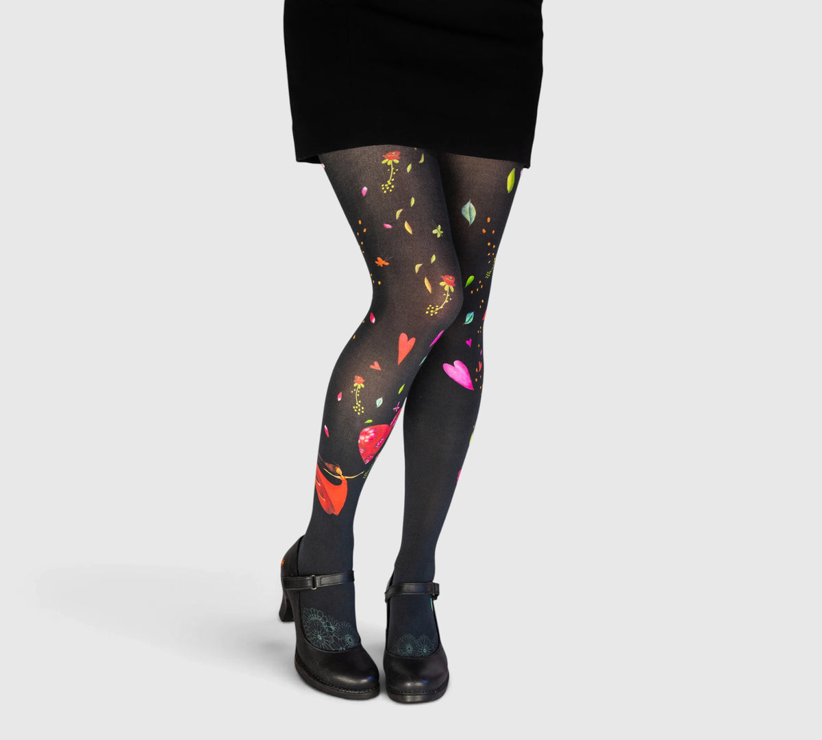 Collants fantaisie pour femme coeur