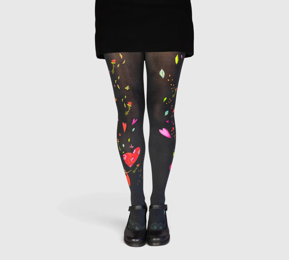 Collants fantaisie pour femme coeur