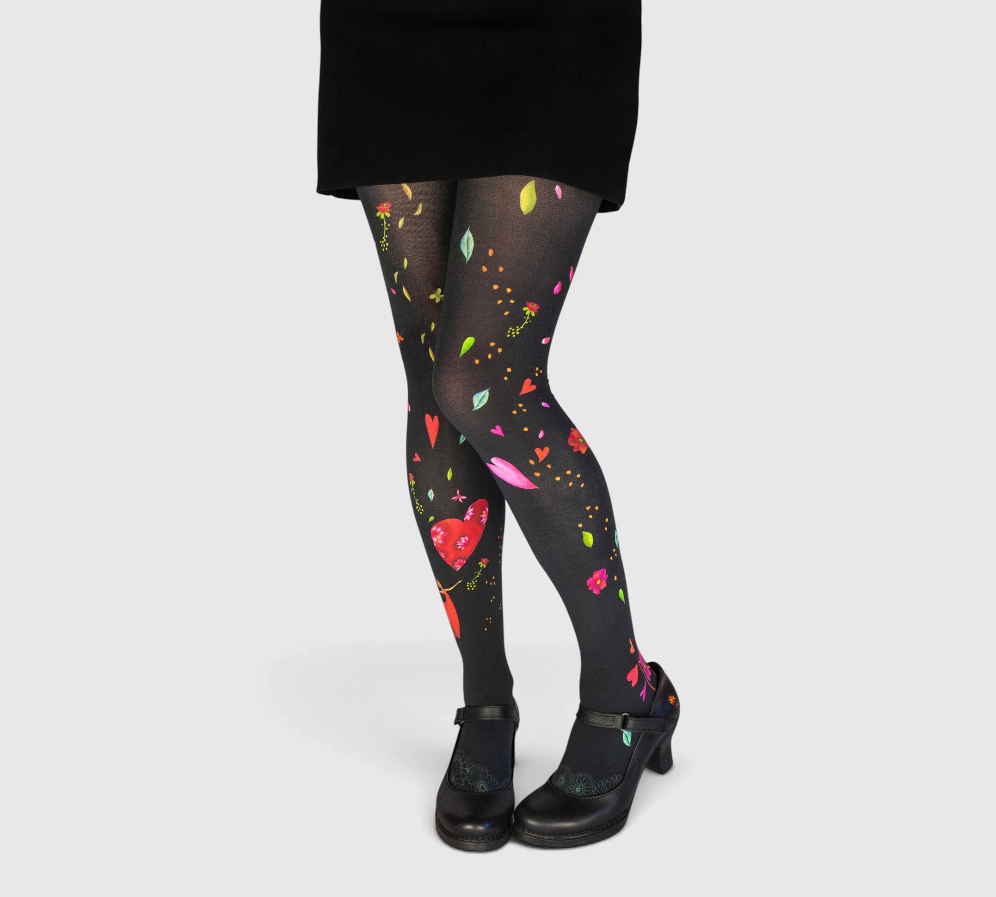 Collants fantaisie pour femme coeur