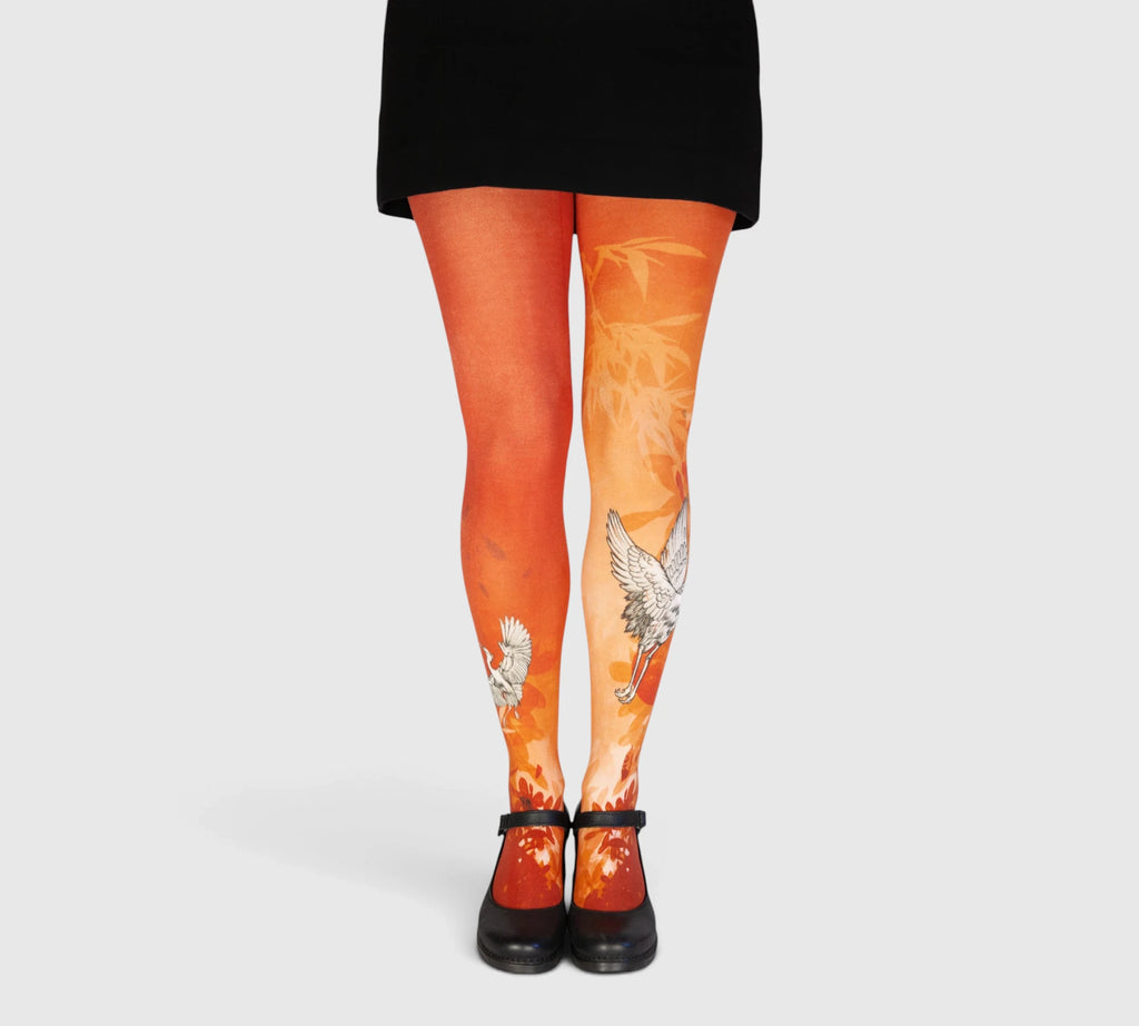 Collants originaux et colorés grue