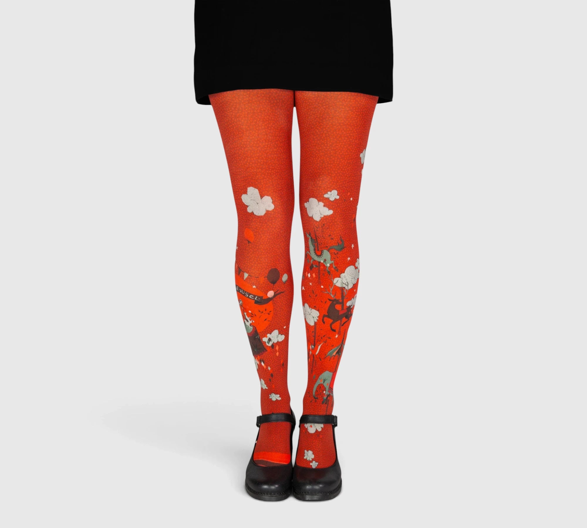 Collants rouges rigolos carrousel