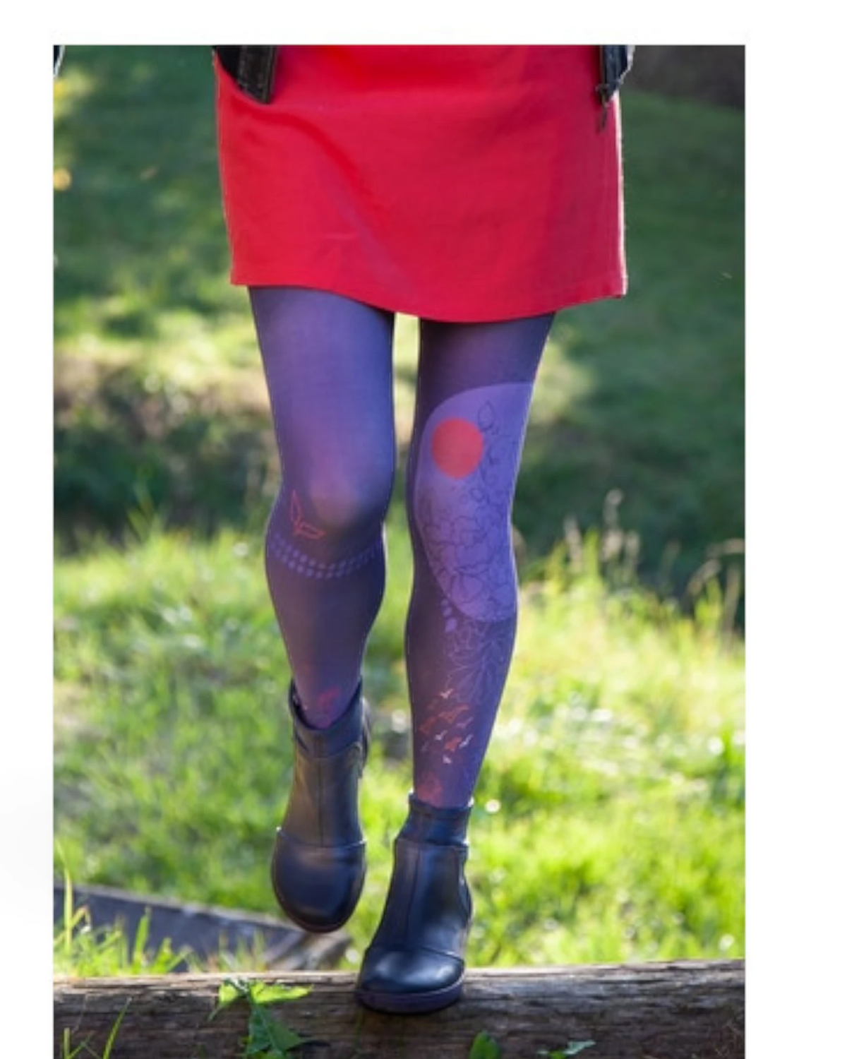 Collants imprimés à fleurs