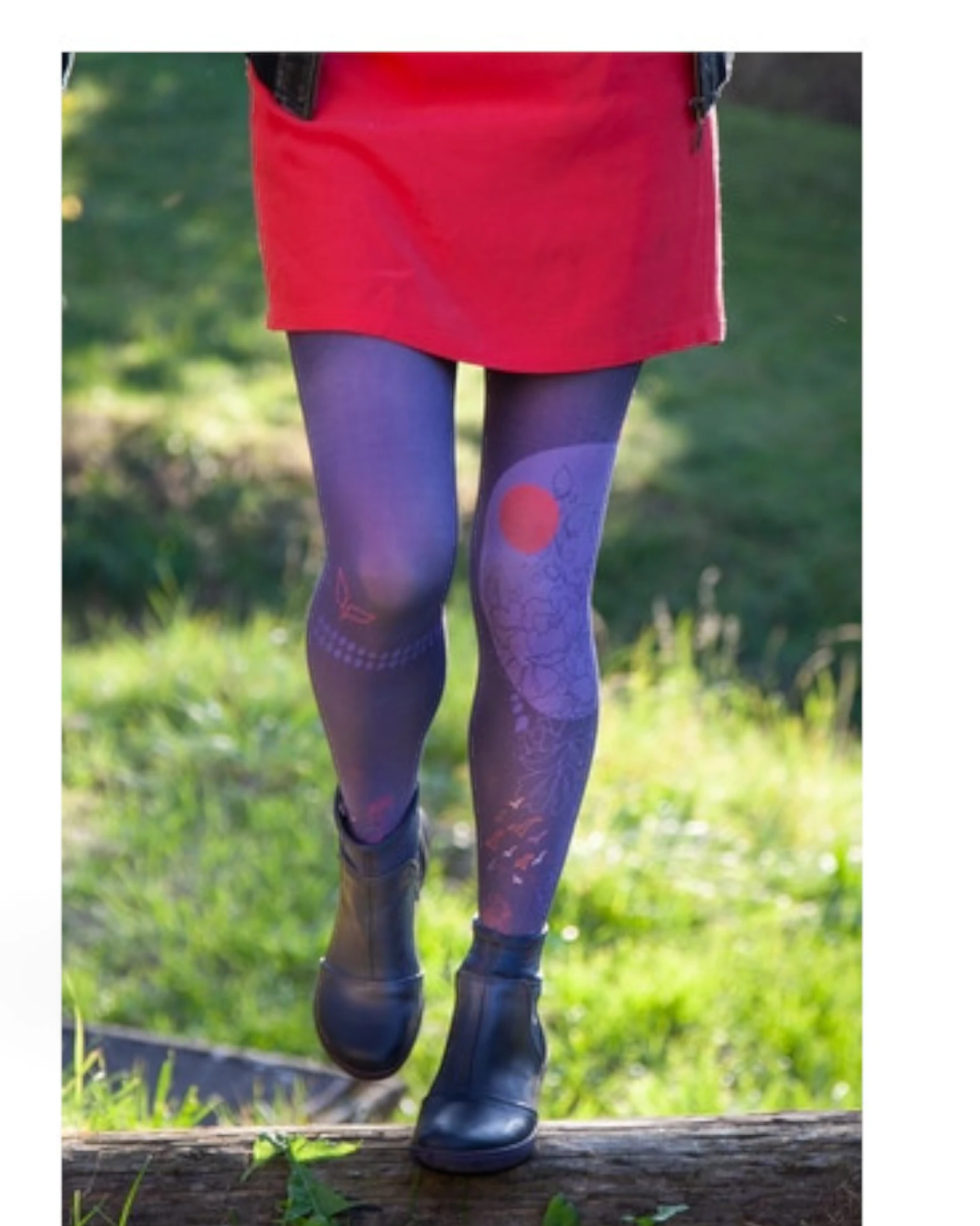 Collants imprimés à fleurs