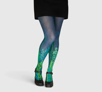 Collants bleus fantaisie femme