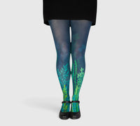 Collants bleus fantaisie femme