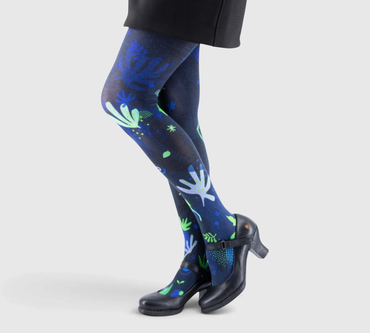 Collants fantaisie bleu et vert – Confort, style et résistance au quotidien