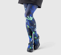 Collants fantaisie bleu et vert – Confort, style et résistance au quotidien
