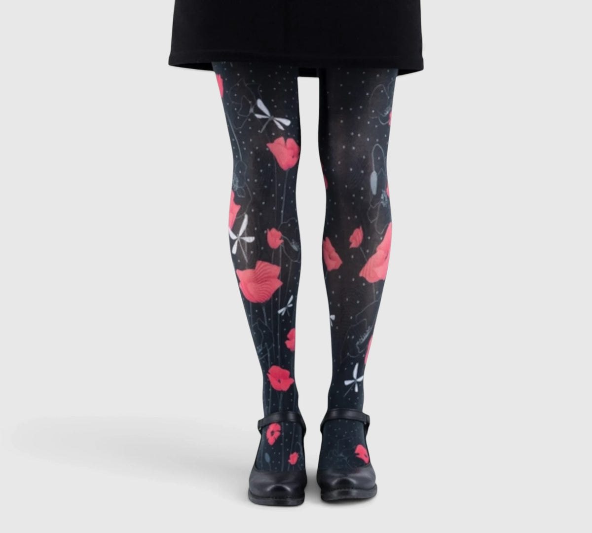 Collants fantaisie coquelicots – Élégance et confort