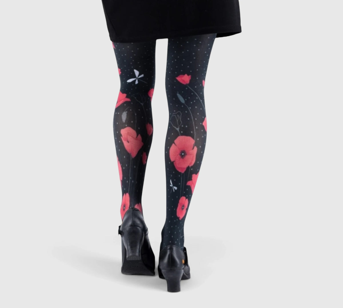 Collants fantaisie coquelicots – Élégance et confort