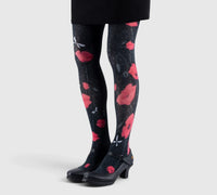 Collants fantaisie coquelicots – Élégance et confort