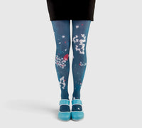 Collants fantaisie Coriandre – design floral