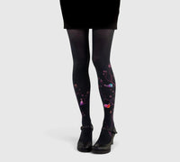 Collants fantaisie femme Arbre des Filles – fond noir