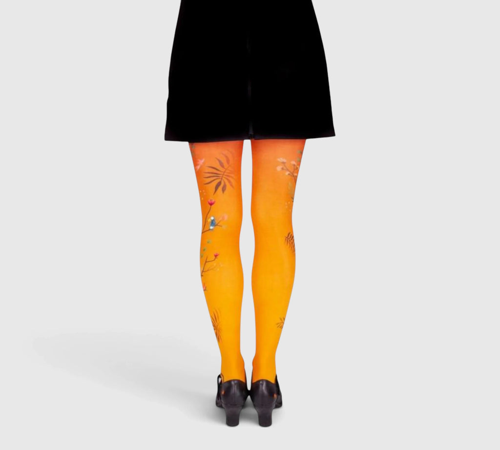 Collants fantaisie femme oranges Tropical