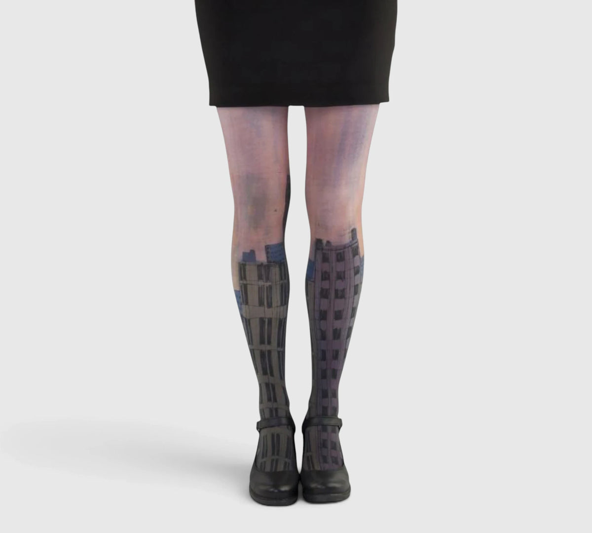 Collants fantaisie femme Skyline – design urbain et artistique