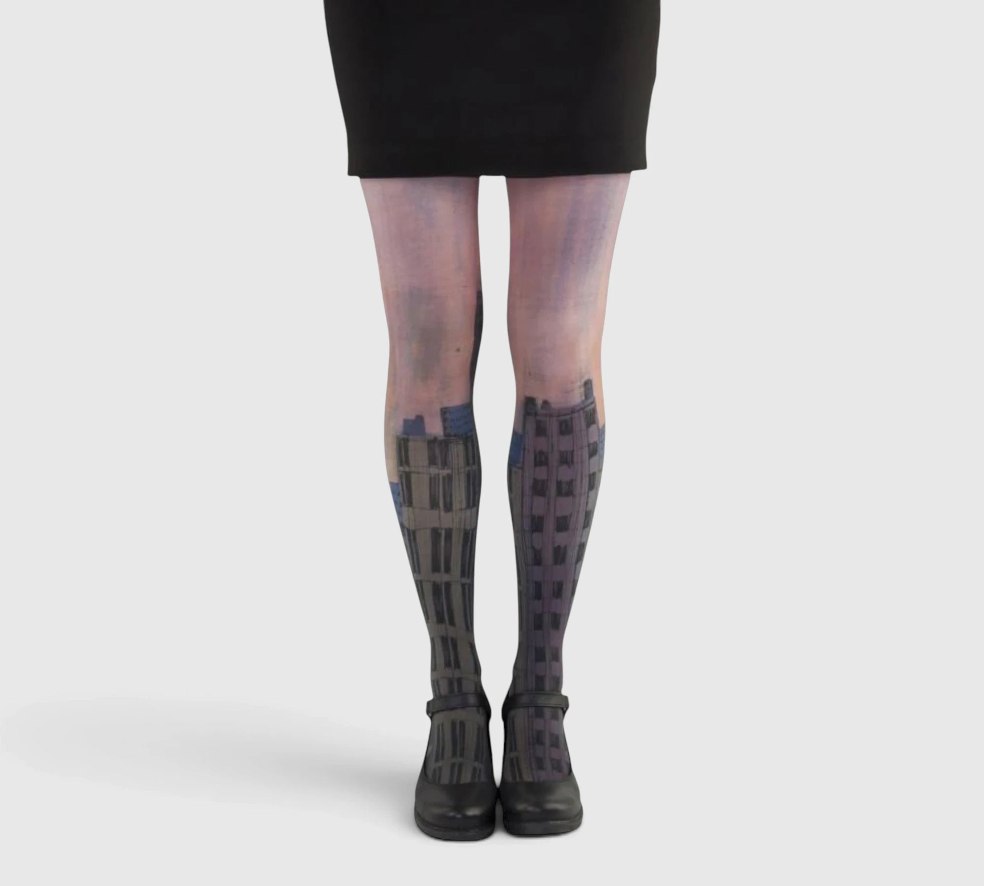 Collants fantaisie femme Skyline – design urbain et artistique