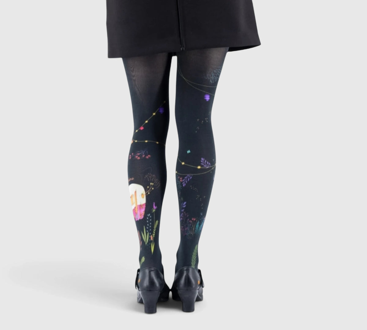Collants bohème noir avec motif original