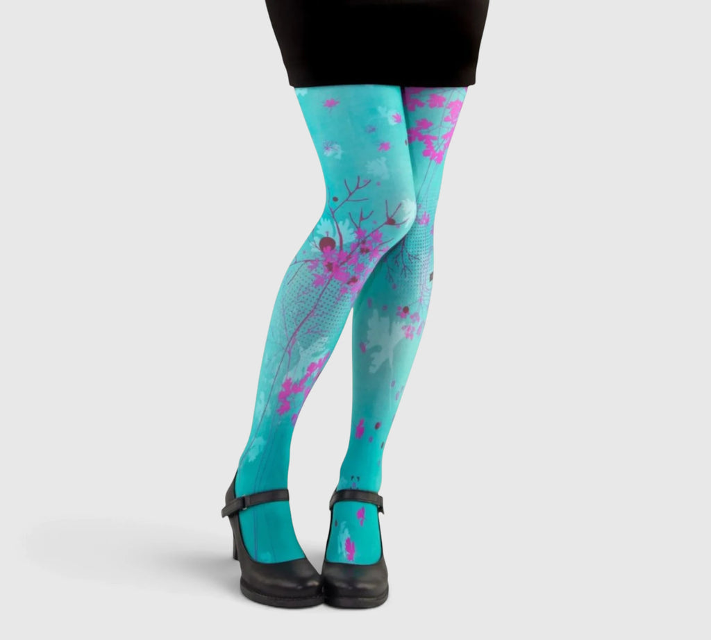Collants fantaisie imprimés coriandre Liligambettes