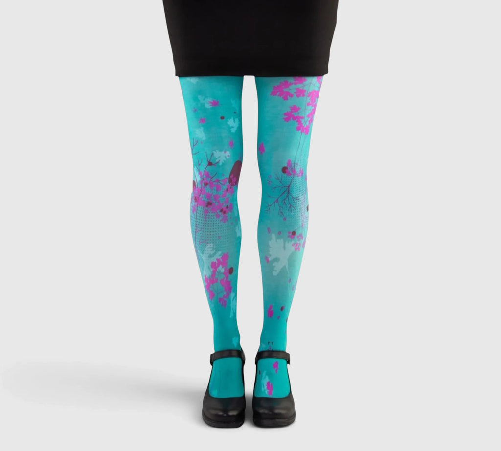 Collants fantaisie imprimés coriandre Liligambettes