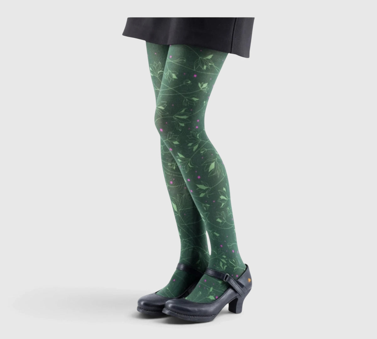 Collants fantaisie kaki – élégance naturelle et originale